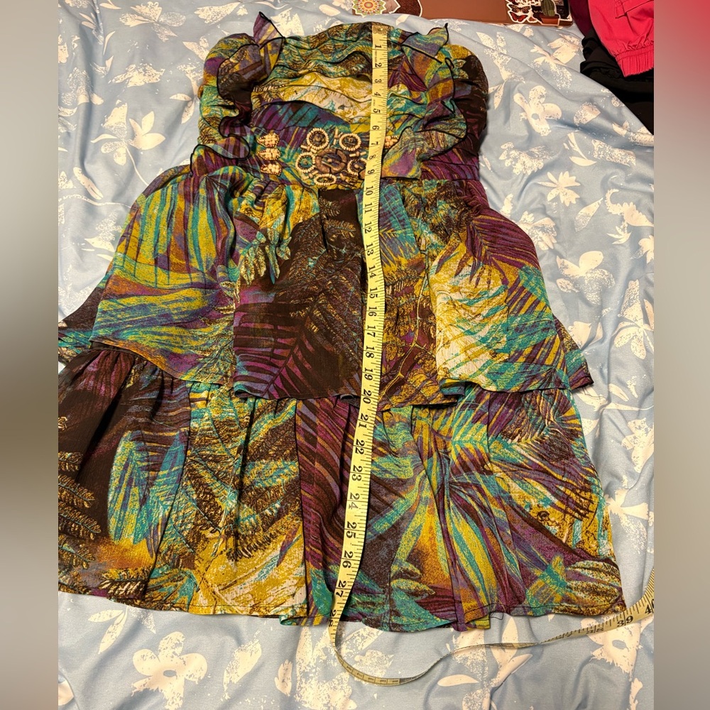 XOXO Multicolor Leaf Print Dress - Picture 9 of 9
